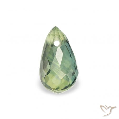 0.42ct Naturel Vert clair Saphir, Briolette, VS