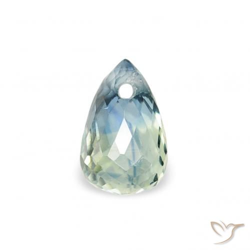 0.47ct Naturel Sarcelle Saphir, Briolette, VS