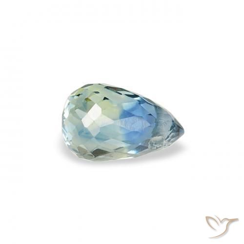 Saphir Sarcelle naturelle Briolette, 0.47 ct, VS