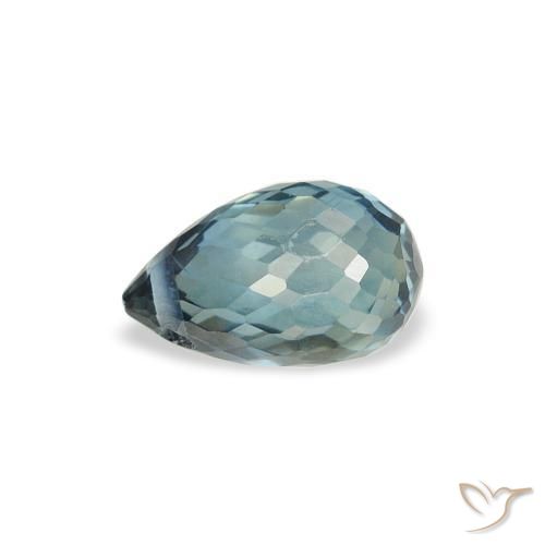 Saphir Bleu-vert léger naturelle Briolette, 0.85 ct, VS