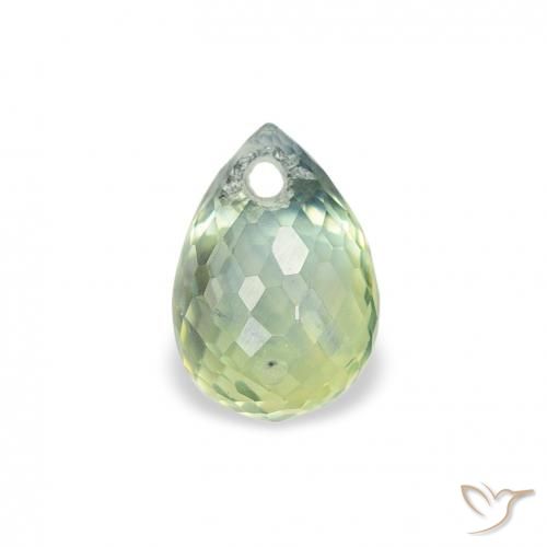 0.91ct Naturel Vert clair Saphir, Briolette, VS