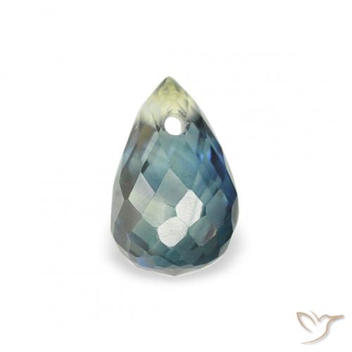 0.38ct Naturel Sarcelle Saphir, Briolette, VS
