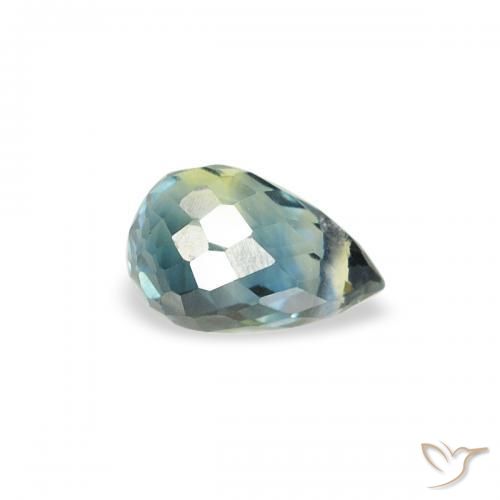 Saphir Sarcelle naturelle Briolette, 0.38 ct, VS