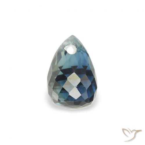 0.61ct Naturel Sarcelle Saphir, Briolette, VS-SI