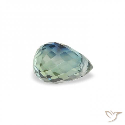 Saphir Sarcelle naturelle Briolette, 0.61 ct, VS-SI