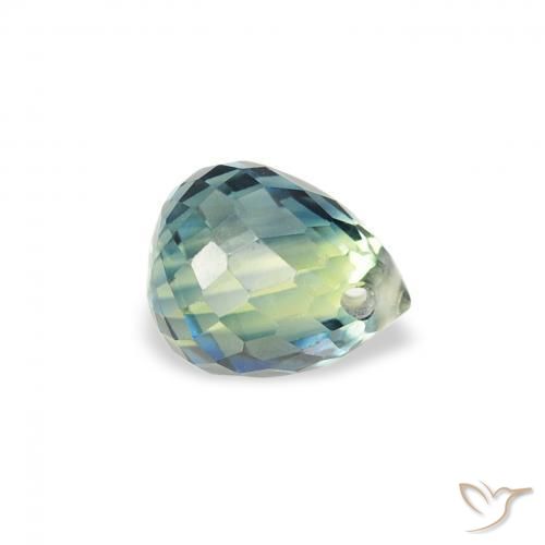 Saphir Sarcelle naturelle Briolette, 0.71 ct, VS
