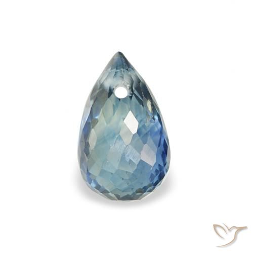0.61ct Naturel Sarcelle Saphir, Briolette, VS