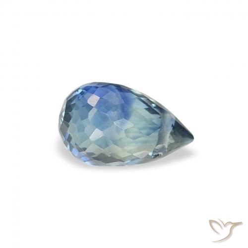 Saphir Sarcelle naturelle Briolette, 0.61 ct, VS