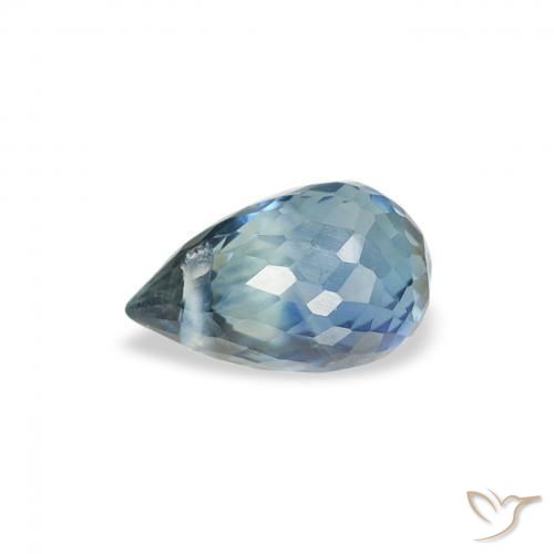Saphir Sarcelle naturelle Briolette, 0.61 ct, VS