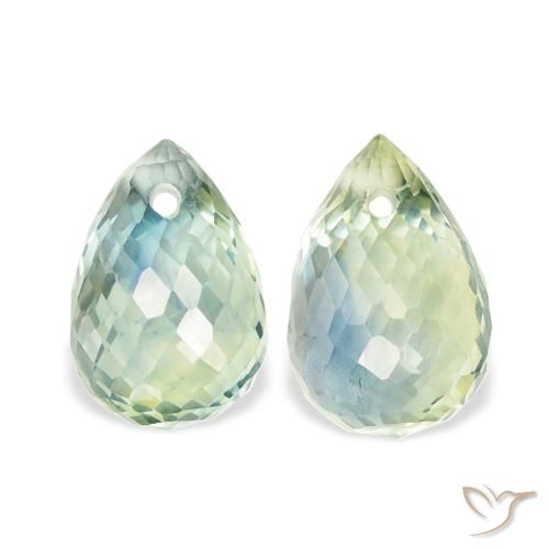 Shop natural 1.91ct Vert sauge léger Saphir gems, Briolette, from Tanzanie at GemSelect. In stock, global shipping!
