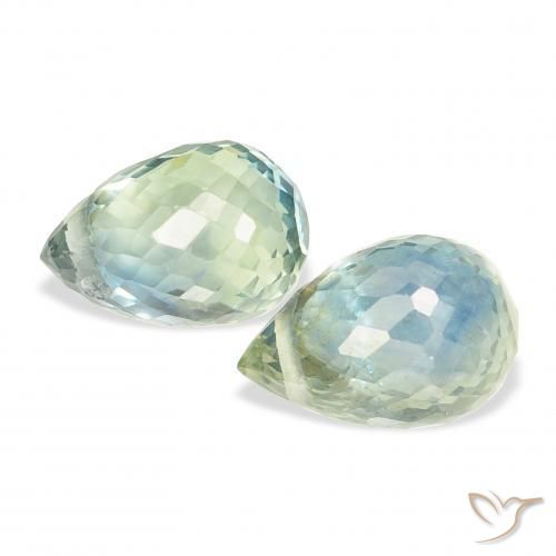 Shop natural 1.91ct Vert sauge léger Saphir gems, Briolette, from Tanzanie at GemSelect. In stock, global shipping!