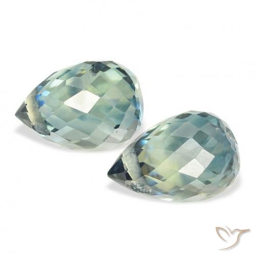 Shop natural 1.93ct Sarcelle Saphir gems, Briolette, from Tanzanie at GemSelect. In stock, global shipping!