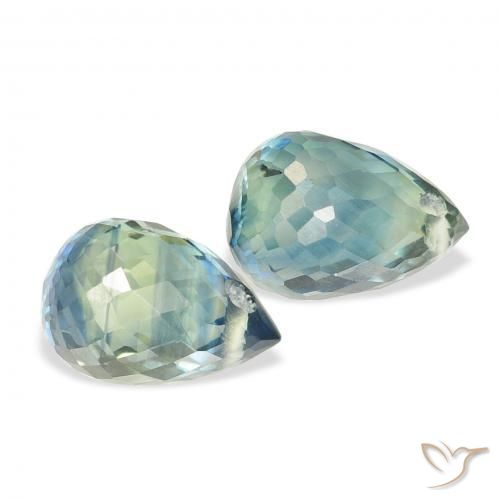 Shop natural 1.77ct Sarcelle Saphir gems, Briolette, from Tanzanie at GemSelect. In stock, global shipping!