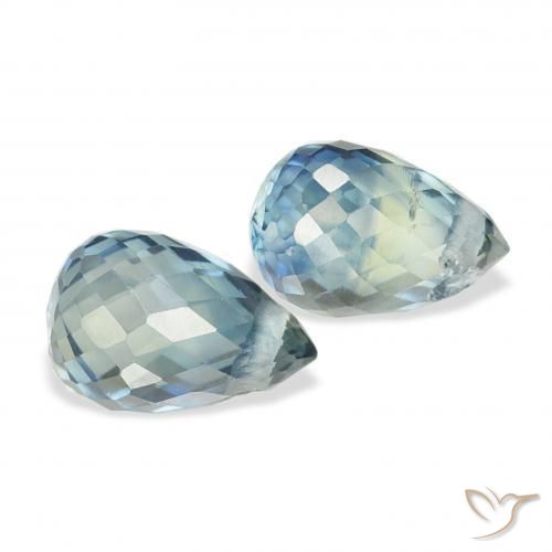 Shop natural 1.54ct Sarcelle Saphir gems, Briolette, from Tanzanie at GemSelect. In stock, global shipping!