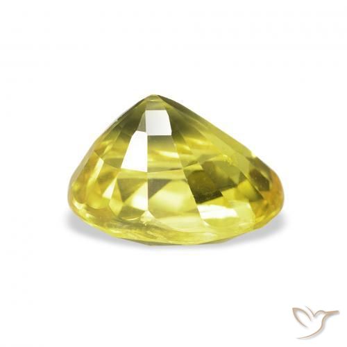 Saphir Jaune moyen naturelle ovale, 2.99 ct, VS