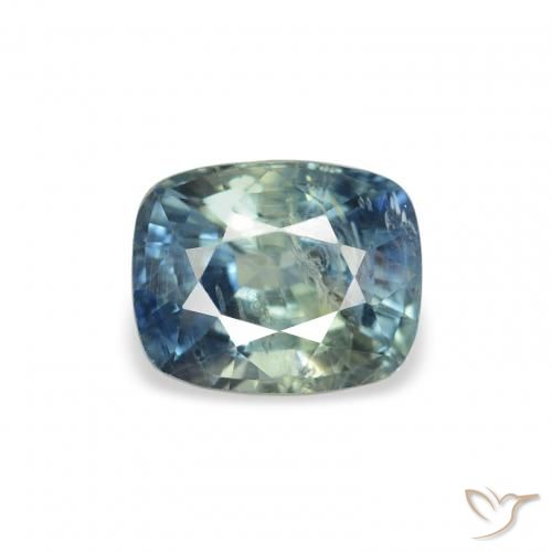 1.21ct Naturel Sarcelle Saphir, Coussin, SI