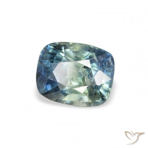 Saphir Sarcelle naturelle Coussin, 1.21 ct, SI