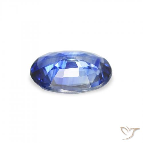 Saphir Bleu foncé moyen naturelle ovale, 1.15 ct, VVS-VS