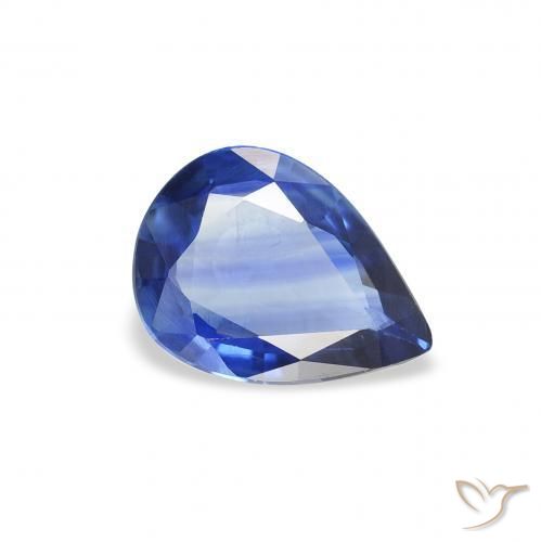 Saphir Bleu foncé moyen naturelle En forme de poire, 0.80 ct, VVS-VS