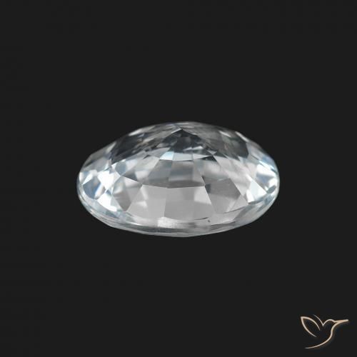 Saphir Blanc bleuâtre naturelle ovale, 1.93 ct, VS