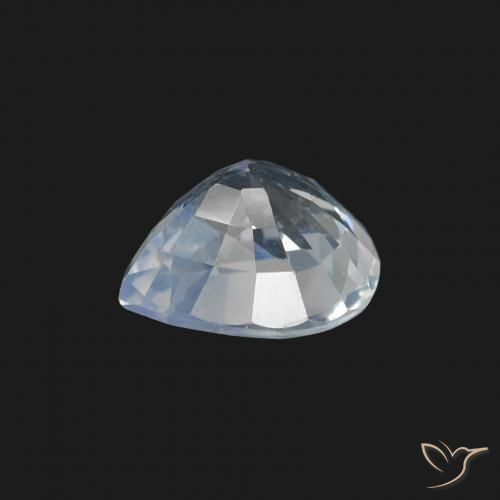 Saphir Blanc bleuâtre naturelle En forme de poire, 1.34 ct, VS