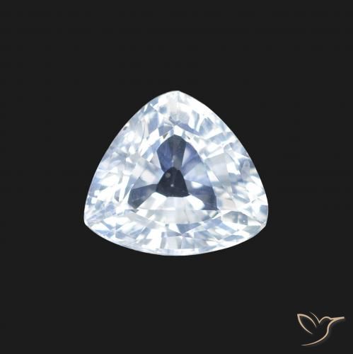 1.25ct Naturel Blanc bleuâtre Saphir, Trillion, VS