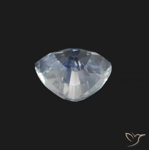 Saphir Blanc bleuâtre naturelle Trillion, 1.25 ct, VS