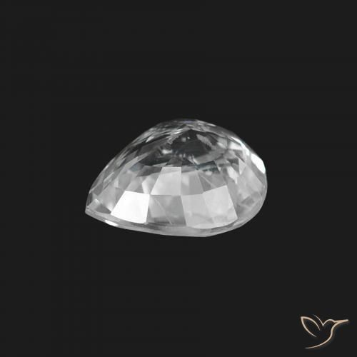 Saphir Blanc bleuâtre naturelle En forme de poire, 1.41 ct, VS