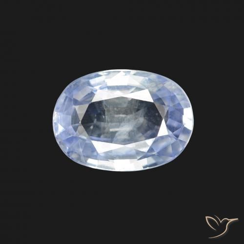 Saphir Blanc bleuâtre naturelle ovale, 1.80 ct, VS