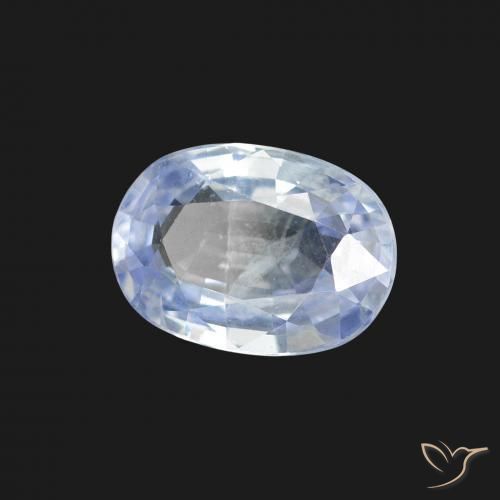Saphir Blanc bleuâtre naturelle ovale, 1.80 ct, VS