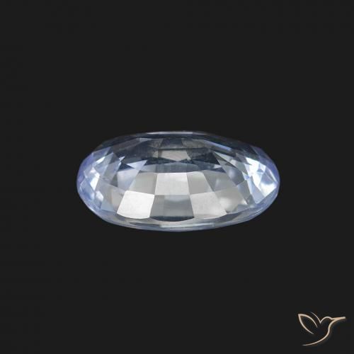 Saphir Blanc bleuâtre naturelle ovale, 1.80 ct, VS