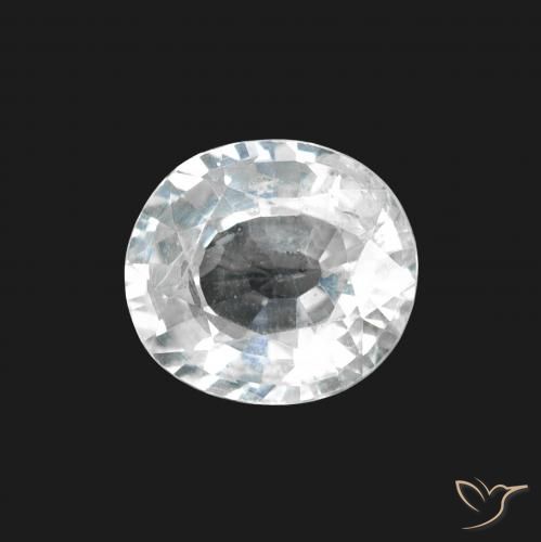 1.64ct Naturel Blanc bleuâtre Saphir, ovale, VS