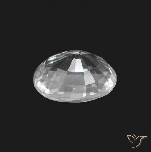 Saphir Blanc bleuâtre naturelle ovale, 1.50 ct, VS