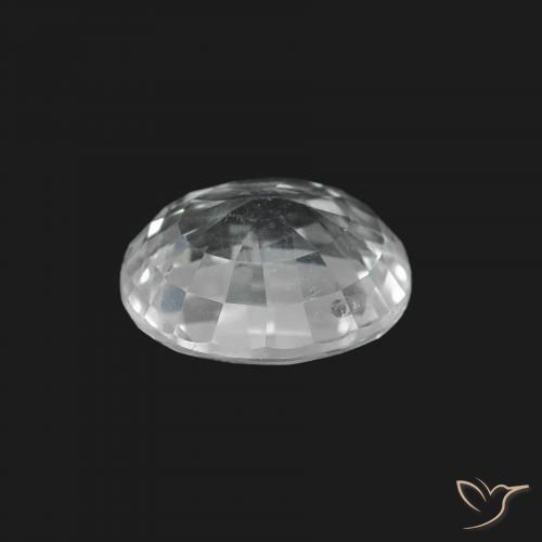 Saphir Blanc bleuâtre naturelle ovale, 1.68 ct, VS
