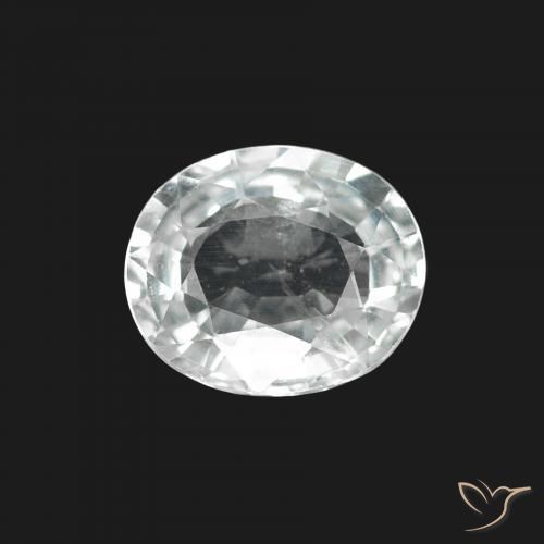 Saphir Blanc naturelle ovale, 1.60 ct, VS
