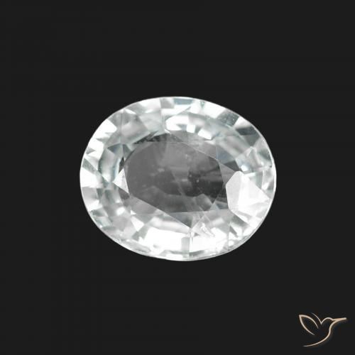 Saphir Blanc naturelle ovale, 1.60 ct, VS