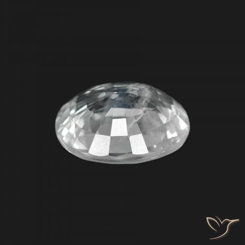 Saphir Blanc naturelle ovale, 1.60 ct, VS