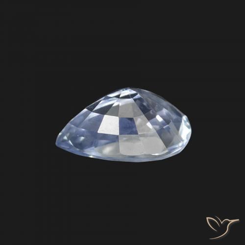 Saphir Blanc bleuâtre naturelle En forme de poire, 1.29 ct, VS