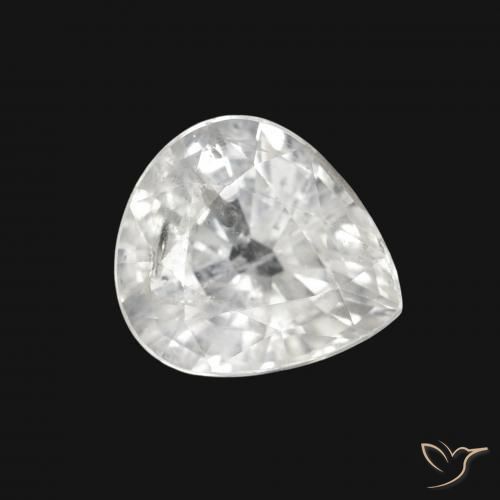 Saphir Blanc naturelle En forme de poire, 2.63 ct, VS