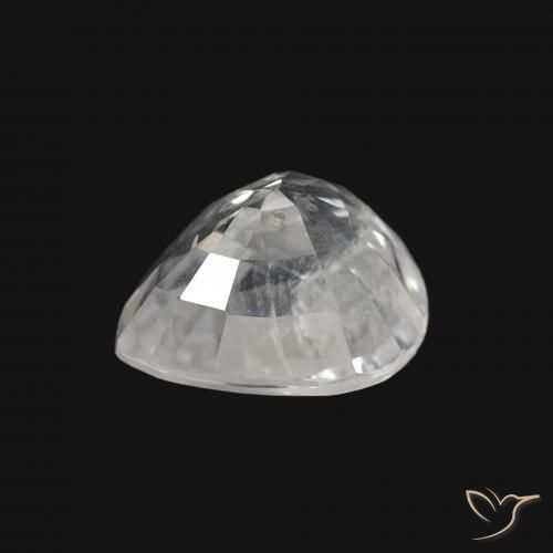 Saphir Blanc naturelle En forme de poire, 2.63 ct, VS