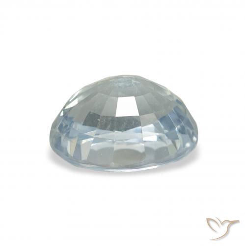 Saphir Blanc bleuâtre naturelle ovale, 2.59 ct, VS