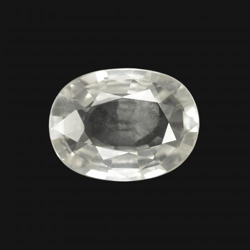 Saphir Blanc naturelle ovale, 2.28 ct, VS