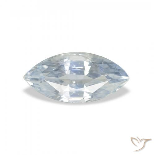 Saphir Blanc bleuâtre naturelle Marquise, 1.82 ct, VS