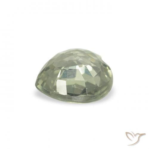 Saphir Vert clair naturelle Cœur, 0.61 ct, VS