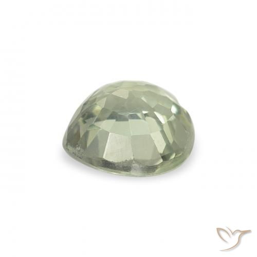 Saphir Vert clair naturelle Cœur, 0.65 ct, VVS-VS