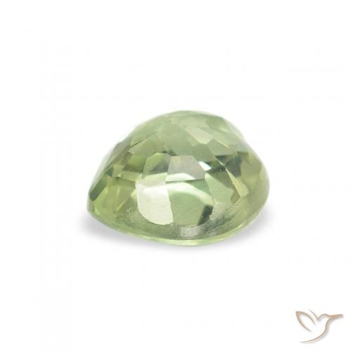 Saphir Vert clair naturelle Cœur, 0.64 ct, VS