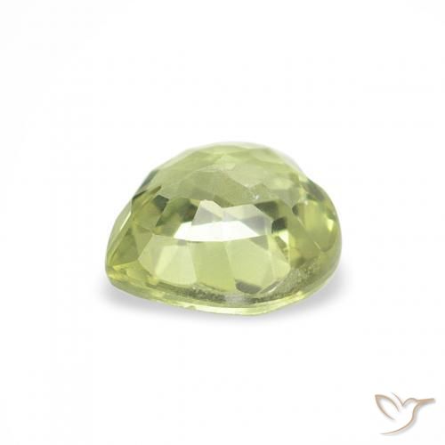 Saphir Vert clair naturelle Cœur, 0.69 ct, VS