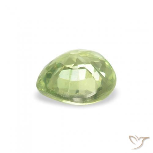 Saphir Vert jaune léger naturelle Cœur, 0.59 ct, VS