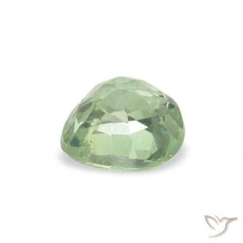 Saphir Vert clair naturelle Cœur, 0.70 ct, VS