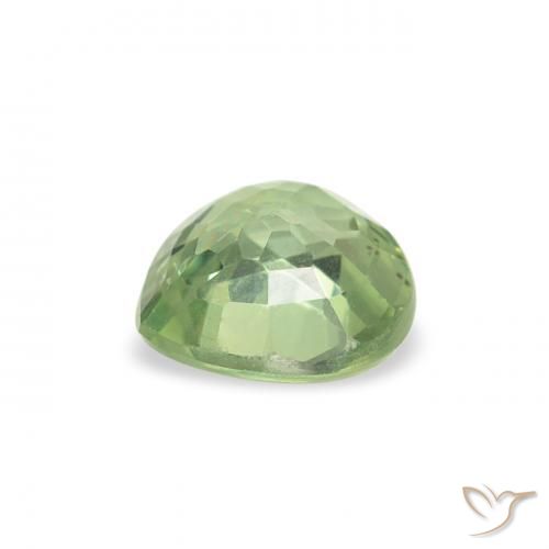 Saphir Vert clair naturelle Cœur, 0.66 ct, VS
